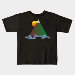 COLORFUL MOUNTAINS, GEOMETRIC LANDSCAPE COLORFUL Kids T-Shirt